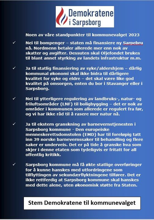 Listetopp Rune i Sarpsborg er enig med Norgesdemokratenes program om det aller meste
